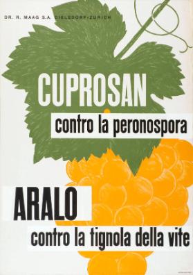 Cuprosan - contro la peronospora - Aralo - contro la tignola della vite