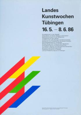 Landeskunstwochen Tübingen - 16.5 - 8.6.86