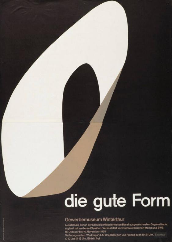 Die gute Form - Gewerbemuseum Winterthur - Ausstellung der an der Schweizer Mustermesse ausgezeichneten Gegenstände, ergänzt mit weiteren Objekten. (...)