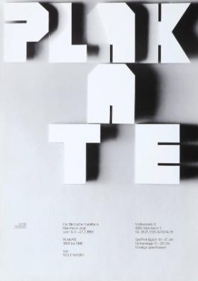 Plakate - Die Städtische Kunsthalle Mannheim zeigt vom 14.1. - 27.3.1989 Plakate 1958 bis 1989 von Wolf Magin