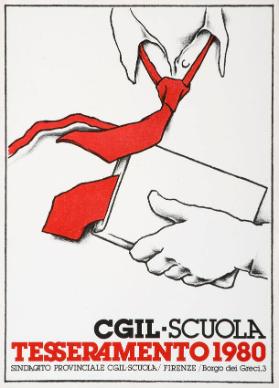 CGIL-Suola - Tesseramento 1980 - Sindacato provinciale CGIL-Scuola - Firenze - Borgo dei Greci 3