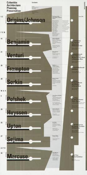 Columbia University Architecture Planning Preservation - Lectures - Exhibitions - Spring 1996