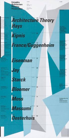 Columbia University Architecture Planning Preservation - Lectures - Exhibitions - Fall 1998