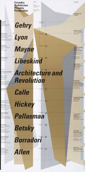 Columbia University Architecture Planning Preservation - Lectures - Exhibitions and Symposia - Spring 1999