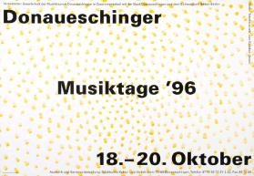 Donaueschinger Musiktage '96 - 18.-20. Oktober