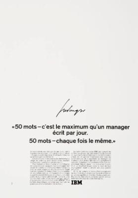 "50 mots - c'est le maximum qu'un manager écrit par jour. 50 mots - chaque fois le même."