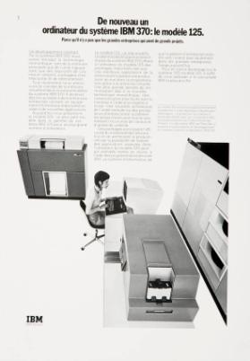 De nouveau un ordinateur du système IBM 370: le modèle 125. Parce qu'il n'y a pas que les grandes entreprises qui aient de grands projets.