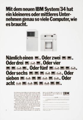 Mit dem neuen IBM System/34 hat ein kleineres oder mittleres Unternehmen genau so viele Computer, wie es braucht.