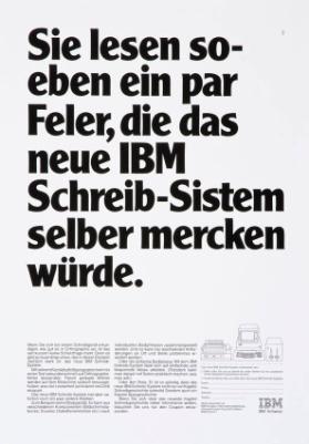Sie lesen soeben ein par Feler, die das neue IBM Schreib-Sistem selber mercken würde.