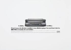 C'est à vous de décider combien vous désirez payer la machine à écrire IBM 196 C à touche de correction.