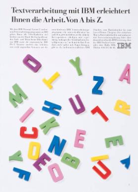 Textverarbeitung mit IBM erleichtert Ihnen die Arbeit. Von A bis Z.