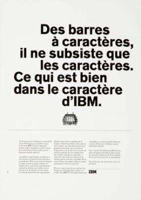 Des barres à caractères, il ne subsiste que les caractères. Ce qui est bien dans le caractère d'IBM.