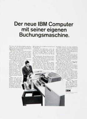 Der neue IBM Computer mit seiner eigenen Buchungsmaschine.