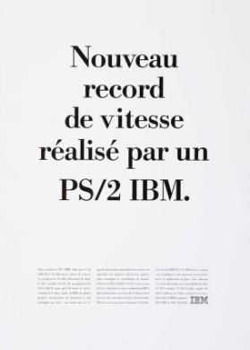Nouveau record de vitesse par un PS/2 IBM.
