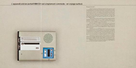 L'appareil à dicter portatif IBM 224 est simplement commode - en voyage surtout.