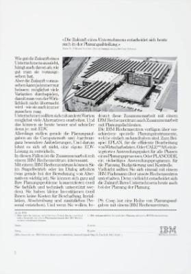 "Die Zukunft eines Unternehmens entscheidet sich heute auch in der Planungsabteilung." (Herr Dr. P. Meyer, Chef der Unternehmungsplanung der Coop Schweiz)