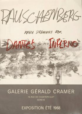 Rauschenberg - XXXlV Drawings for Dante's Inferno - Galerie Gérald Cramer - Exposition été 1968