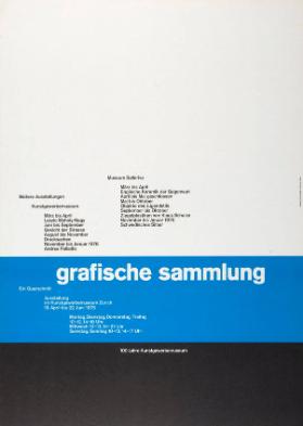 Grafische Sammlung - Ein Querschnitt - Ausstellung im Kunstgewerbemuseum Zürich - 100 Jahre Kunstgewerbemuseum