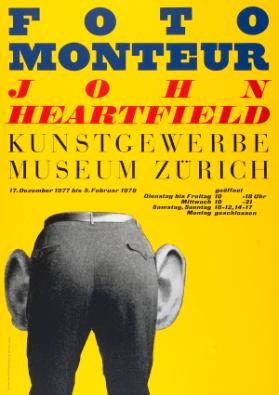 Fotomonteur - John Heartfield - Kunstgewerbe Museum Zürich