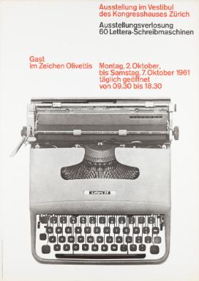 Ausstellung im Vestibül des Kongresshauses Zürich - Gast im Zeichen Olivettis
