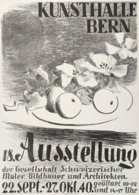 Kunsthalle Bern - 18. Ausstellung der Gesllschaft Schweizerischer Maler, Bildhauer und Architekten