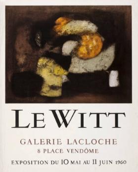 LeWitt - Galerie Lacloche - Place Vendôme - Exposition du 10 mai au 11 juin 1960