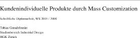 Kundenindividuelle Produkte durch Mass Customization