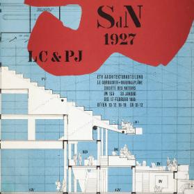 SdN 1927 - ETH Architekturabteilung - Le Corbusier Originalpläne - Société des Nations im 16 A