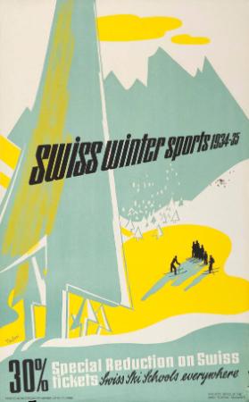 Swiss winter sports 1934 35 - 30% special reduction on Swiss tickets