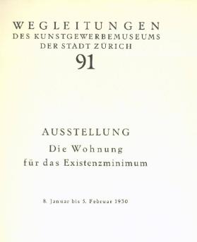 Ausstellung Die Wohnung für das Existenzminimum