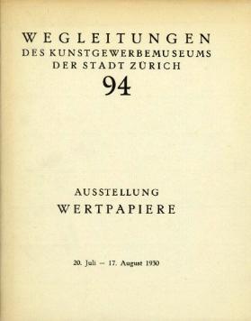 Ausstellung Wertpapiere