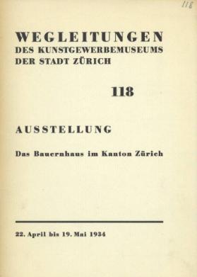 Ausstellung Das Bauernhaus im Kanton Zürich