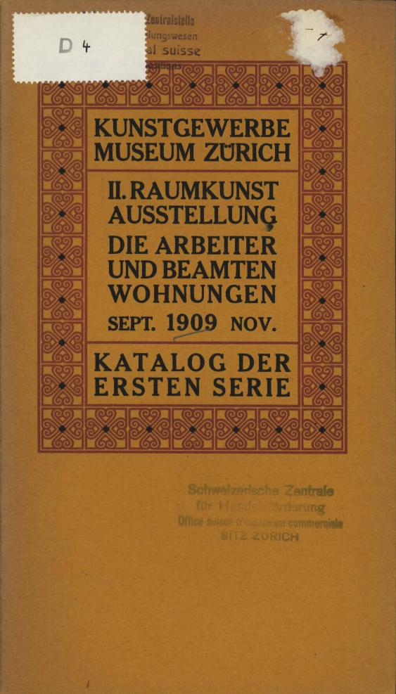 2. Zürcher Raumkunstausstellung - 1. Serie: Beamten- und Arbeiterwohnungen