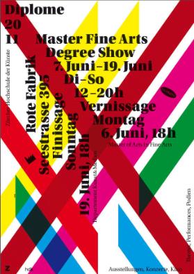 Master Fine Arts Degree Show 2011 ; Plakat