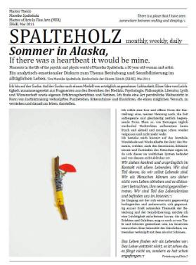 SPALTEHOLZ monthly, weekly, daily