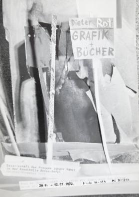 Dieter Rot - Grafik und Bücher - Gesellschaft der Freunde Junger Kunst in der Kunsthalle Baden-Baden - 29. 9. - 12. 11. 72