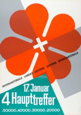 17. Januar - 4 Haupttreffer - Interkantonale Landes-Lotterie - Lotteria Intercantonale