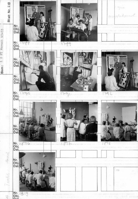 Arbeiten der Textilklasse ; Unterricht Otto Morach 1947 - 1953