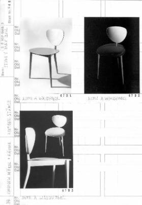 Kunstgewerbe ; Möbel + Räume, zeitgenössische Stühle
