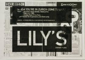 When you're in zurich come to Lily's - Good asian food. Good drinks. Good price. Lily's - Stomach Supply