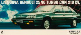 La nuova Renault 25 V6 Turbo con 210 CV.