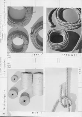 Sachaufnahmen Seile und Schnüre ; Aufträge Seilerei Denzler