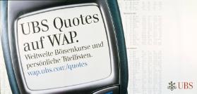 UBS Quotes auf WAP. - Weltweite Börsenkurse und persönliche Titellisten.