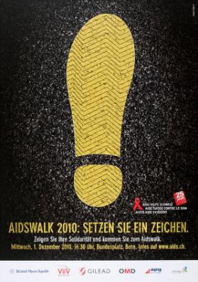 Aidswalk 2010: Setzen Sie ein Zeichen - Zeigen Sie Ihre Solidarität und kommen Sie zum Aidswolk.  25 Jahre Aids Hilfe Schweiz