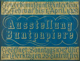 Gewerbemuseum Winterthur - Ausstellung Buntpapiere