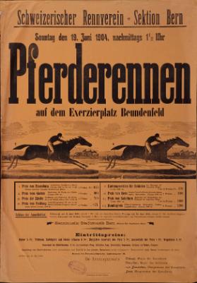 Schweizerischer Rennverein - Sektion Bern - Pferderennen auf dem Exerzierplatz Beundenfeld