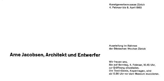Arne Jacobsen - Architektur und Gebrauchsgerät 