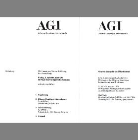 AGI Alliance Graphique Internationale. Graphic Design für die Öffentlichkeit 