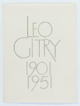 Grabmalinschrift : Leo Gitry 1901 - 1951