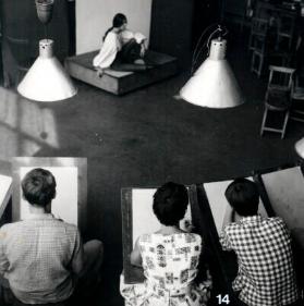 Unterricht im figürlichen Zeichnen, um 1950